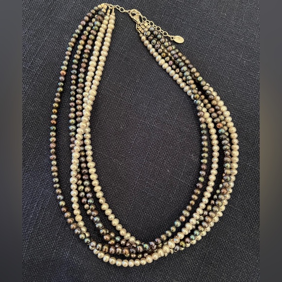 Silpada freshwater pearl multi strand necklace - Picture 1 of 4